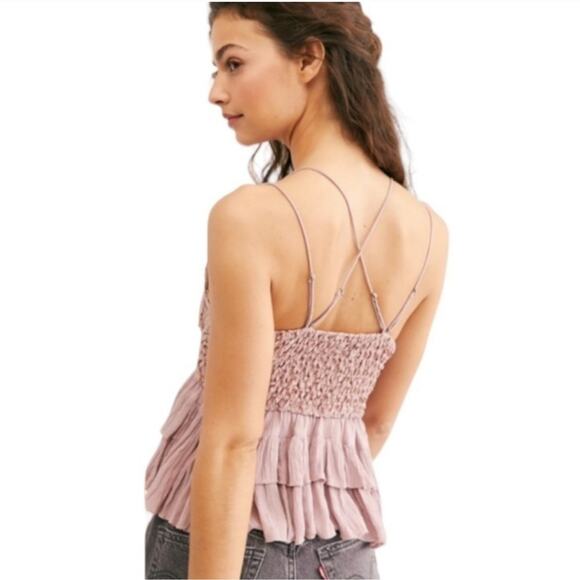 NWT Free People Adella Cami Lace Ruffle Tank Top - Picture 8 of 9